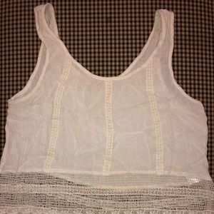 Elodie White Tank Top / Crop Top